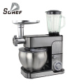 Nova chegada 3 em 1 1300W Mistor de massa de suporte com 6,5L de tigela de pizza de pizza de pizza Bread Stand Mixer Alimentos Processador de alimentos